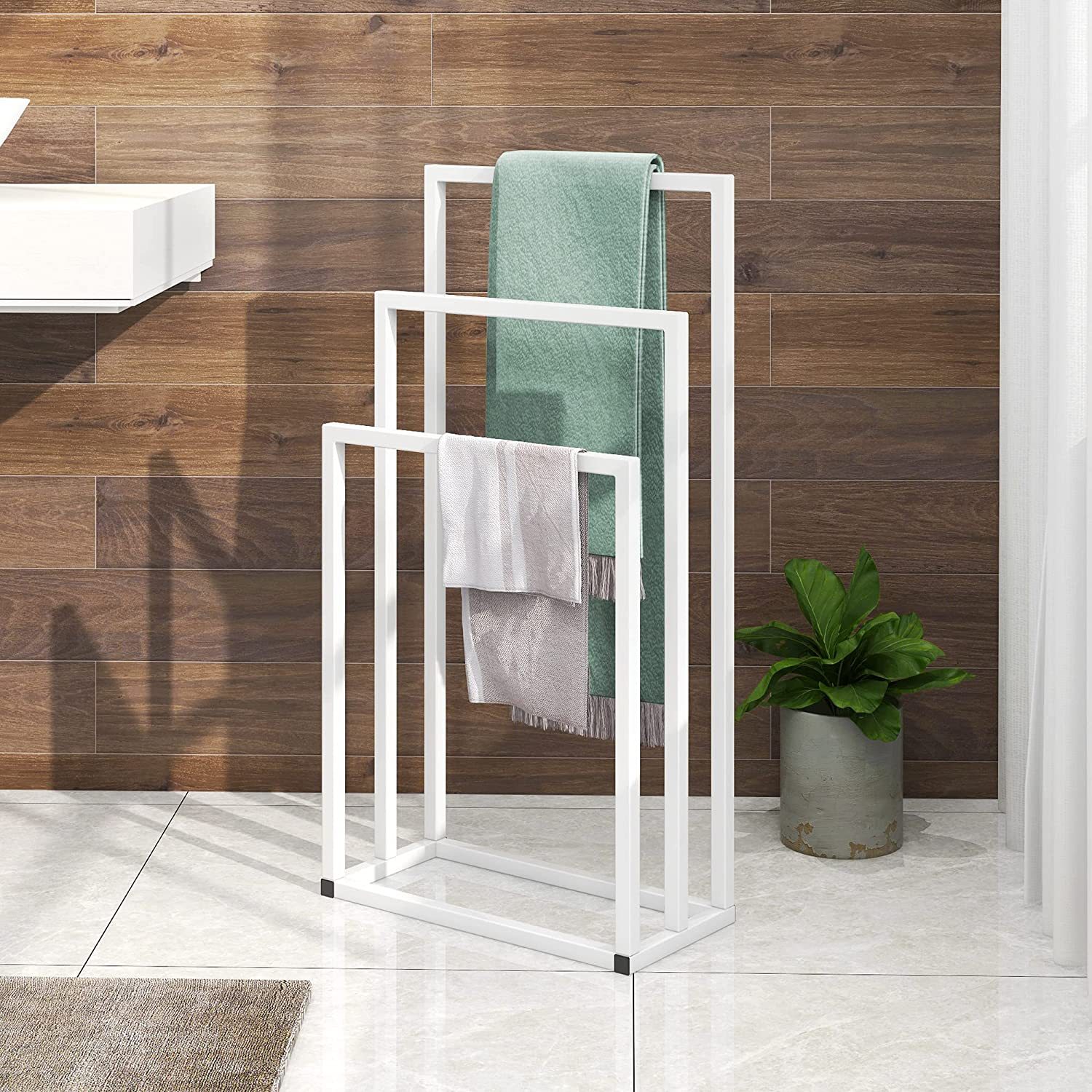 Modern simple 3 -layer metal independent towel rack