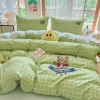 Chaoku Bear-Light Green Check [Category A Maternal and Infant Grade]