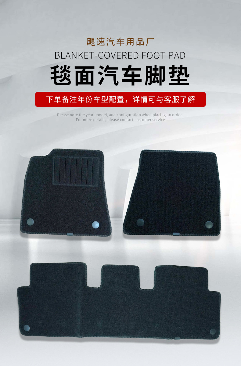 Car Floor Mats for Tesla Model Y/3, Upper Layer Carpet for Driver and Passenger Rear Seats, Wear-Resistant Replacement Carpet Surface