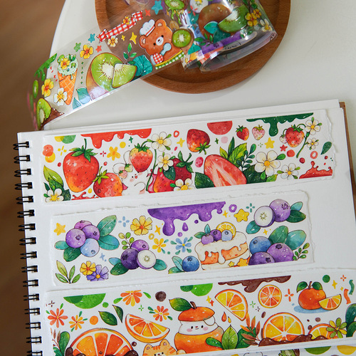 【Orange Tape Full Roll Set】Original Specialty Oil and Paper/PET Human Fragment Collage Journal