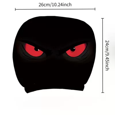 Universal seat cover – designs - red-devil-eye-pattern-double-sided-printing-1-piece