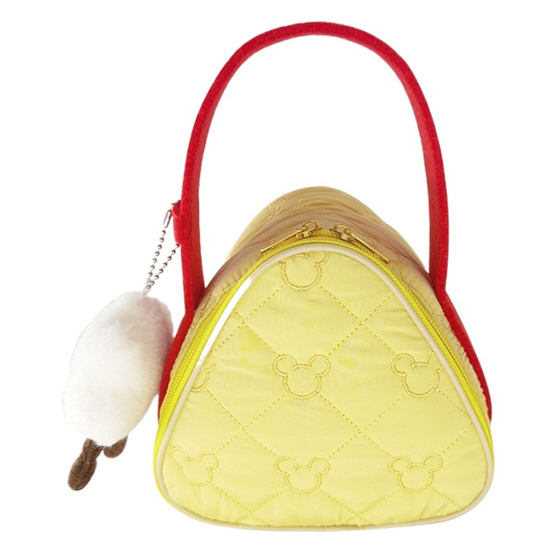 Japonés y coreano triángulo frío bolsa amarillo portátil almuerzo Caja de aislamiento bolsa pastel bolsa fría al aire libre picnic fresco bolsa de mantenimiento con arroz