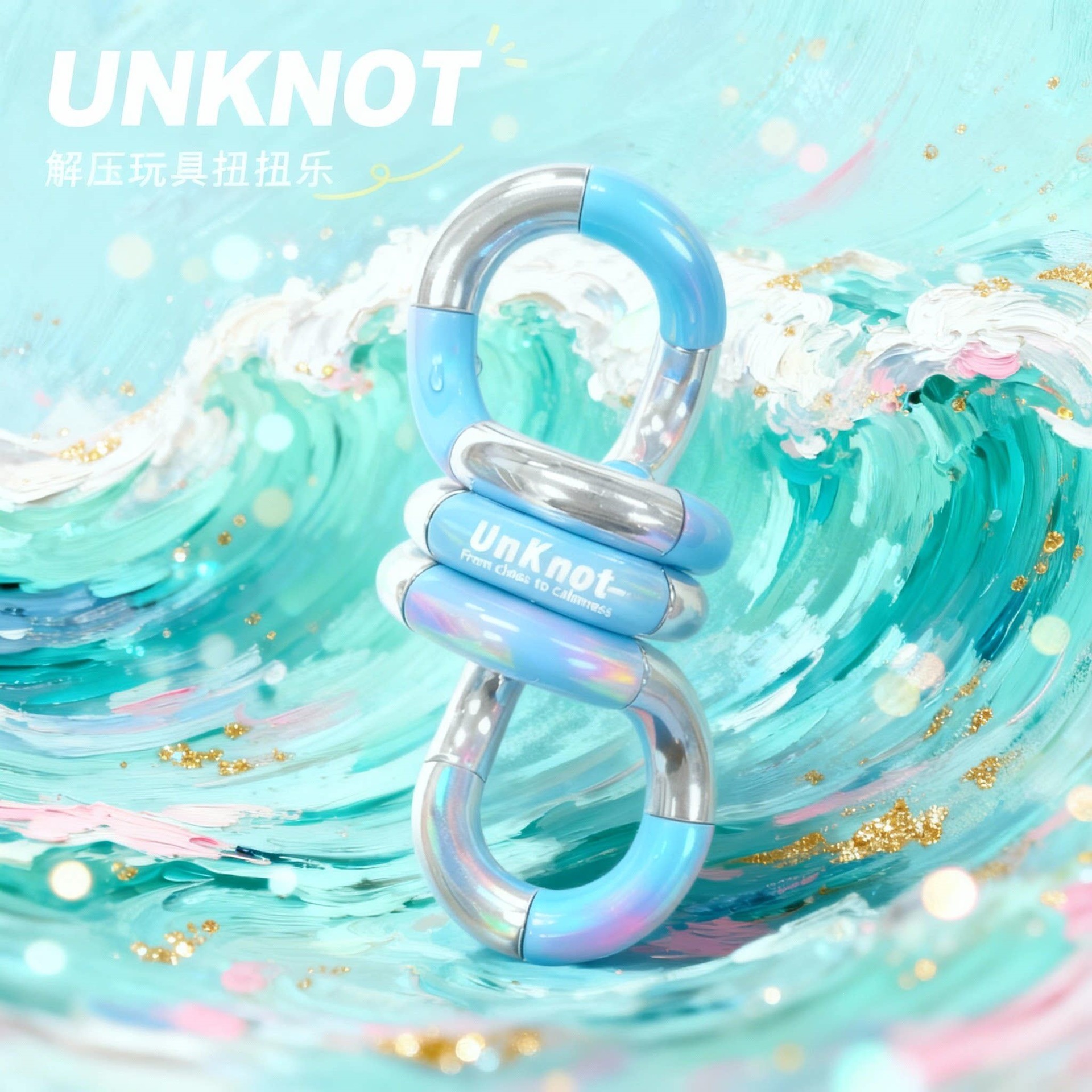 Unknot oficial genuino Twist Le Tang el mismo tipo de juguete de artefactos descomprimidos tango sensible a la temperatura decoloración pellizco pellizco pellizco 6