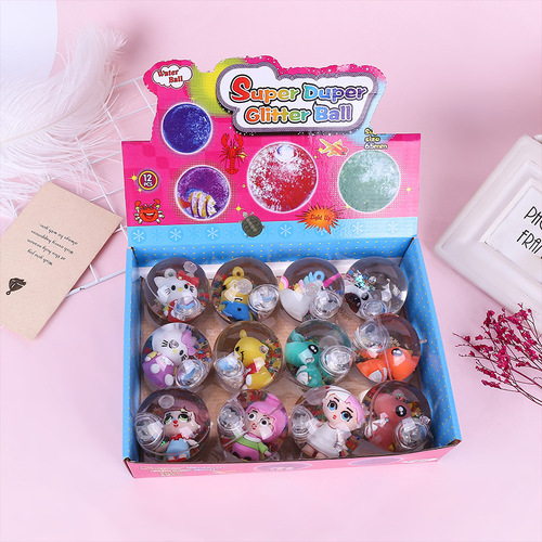 Shining Crystal Ball Flashing Children's Elastic Ball Bouncy Ball Kindergarten Kids Baby Toys Ball Category Jumping Ball