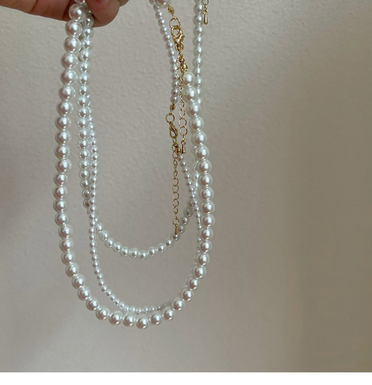 15g Weight Necklace Classification Pearl Chain Material Beaded Chain Chain Type 1 Piece Quantity Wedding, Travel Occasion Artificial Pearl, Alloy Material Solid Color Pattern Unisex Gender Beaded Design Casual, Elegant, Lady Style Casual Elegant Lady Solid Color Artificial Pearl Beaded Chain Layered Necklaces Wholesale 11