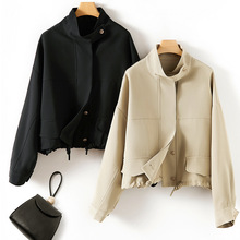 气质时尚百搭外套女年轻感2025秋季新款宽松休闲夹克衫短款女装