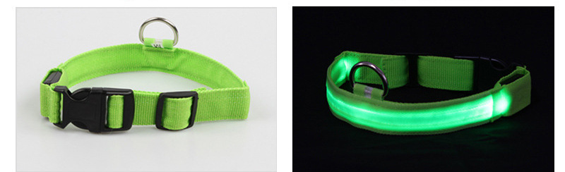 Suministros para mascotas Collar luminoso LED para mascotas con collar de malla de alambre para perros grandes y medianos, luminosos, brillantes y ligeros