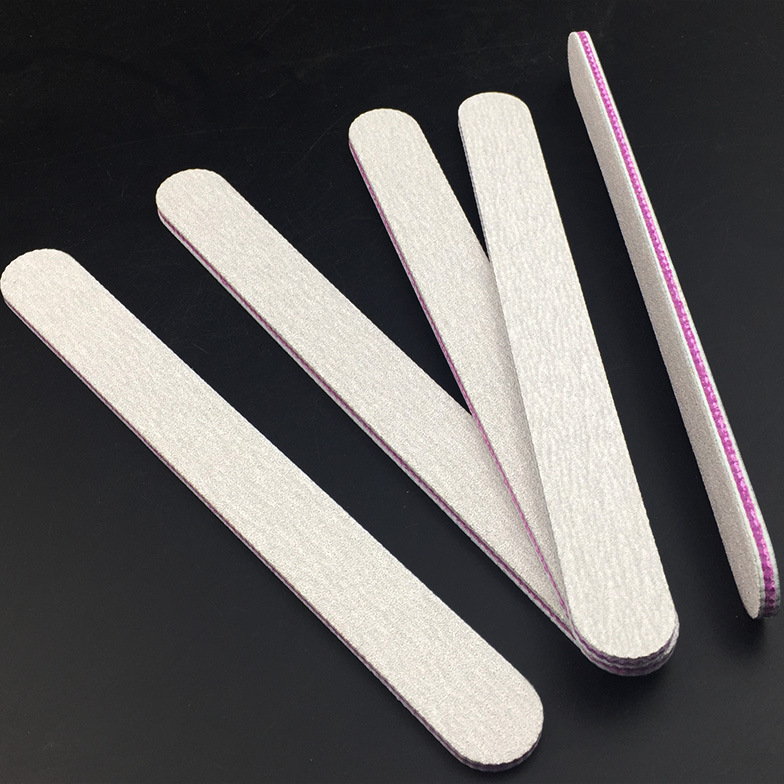 Tira de frotamiento de uñas al por mayor núcleo púrpura lima de uñas dentada de doble cara tira de reparación de pulido de uñas esmeriladas placa de goma dentada