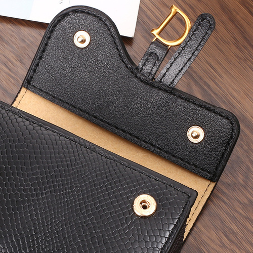  new small card bag for women, exquisite, high-end, compact, multi-card slot, light luxury, internet celebrity niche design, crocodile pattern