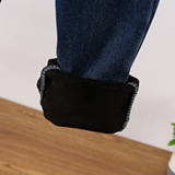 Милые флисовые зимние джинсы с начесом, штаны, популярно в интернете, с медвежатами, детская одежда, в корейском стиле, в западном стиле