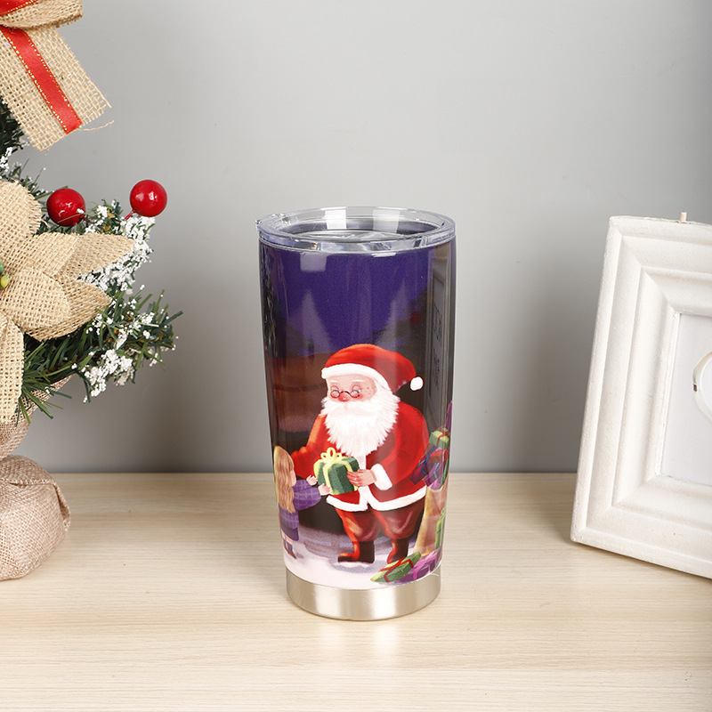550g Weight Water Bottles Kitchen and drinking utensils Water Cup Event & Party Supplies 1 Piece Quantity Christmas, Daily Occasion Stainless Steel Material Christmas Festival Cartoon Pattern Vacation Style Christmas Vacation Cartoon Stainless Steel Water Bottles 1 Piece 11
