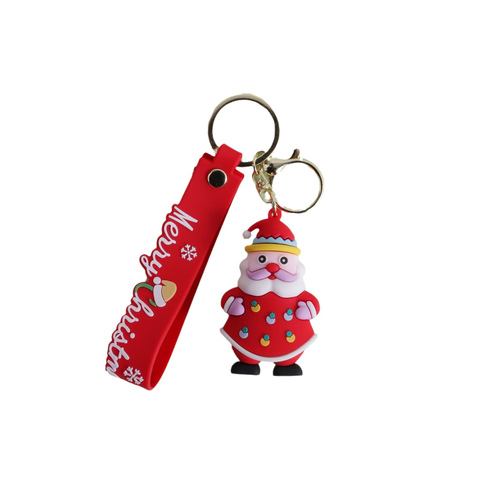 Nuevos productos transfronterizos Santa Claus llavero dibujos animados estilo lindo muñeco de nieve mochila alce colgante coche