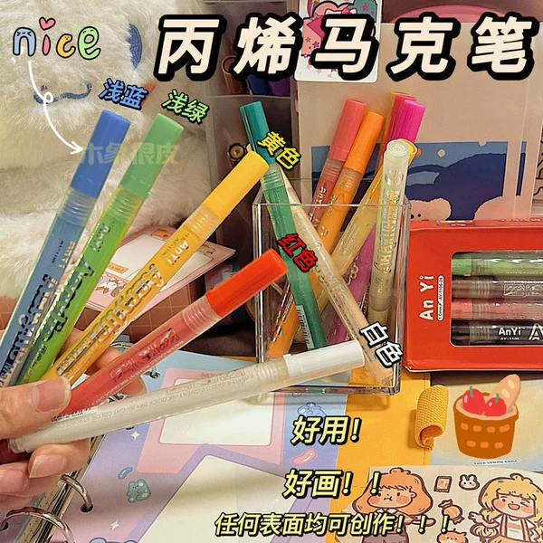 Acrylic Marker Pen, Special Pen for Polaroid Photo Paper, DIY Graffiti Pen, Waterproof and Non-Fading Photo Record Writing Pen