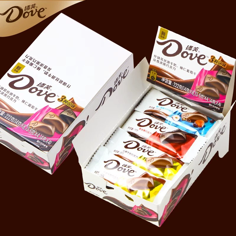 Подарочная коробка шоколада (Dove) ассорти — 224 г шелковистого молочного и наборы разных размеров