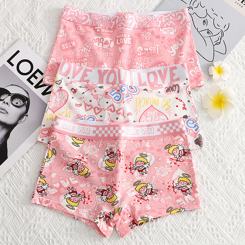 Summer Women's Boxer Briefs Sexy Mid-waist Sunshine Cotton Japanese Style Boxer Briefs Butt Lift Sports Shorts for Girls
