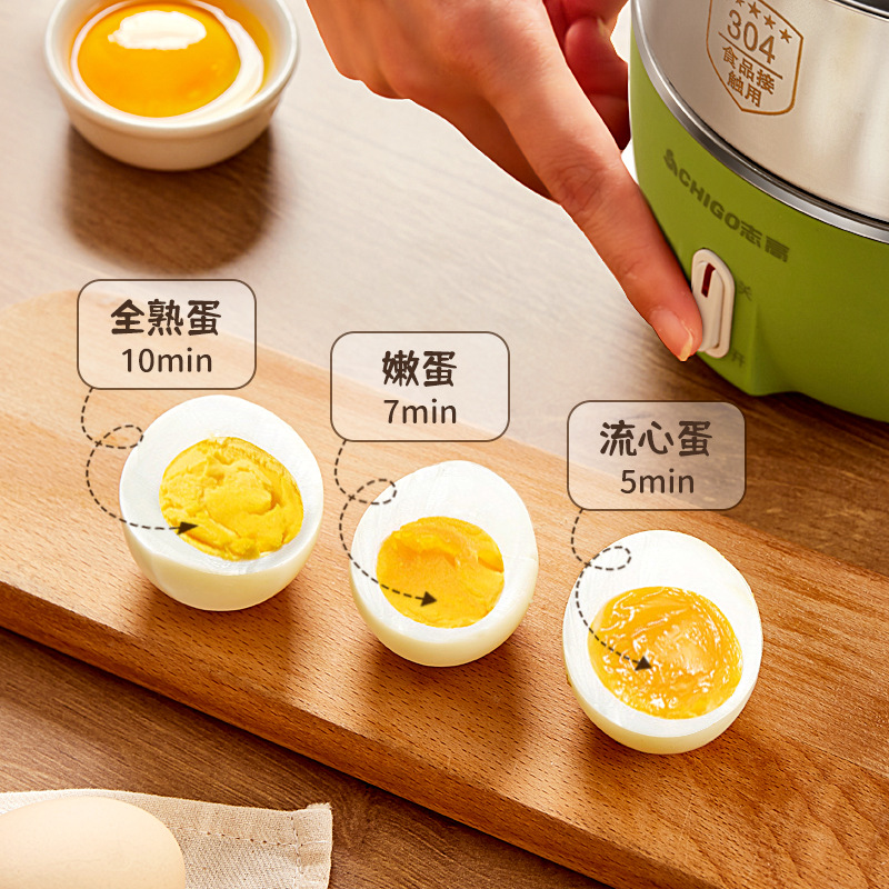 High-Quality Egg Cooker Steamer Egg Custard Stainless Steel Home Small Automatic Power-Off Multi-Function Dormitory Breakfast Machine