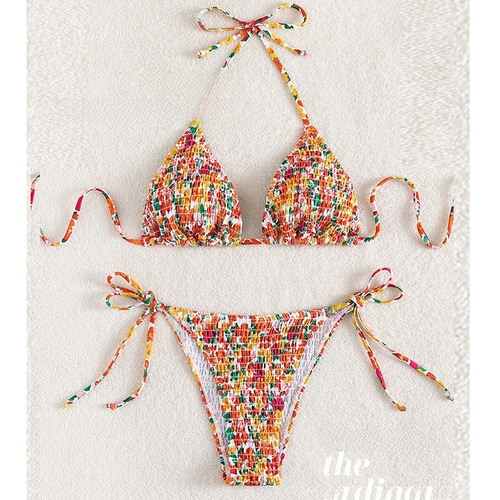 Original Factory New Triangle Strap Bikini Set for Women with Sexy Three-Point Harness, Cross-Border Gift Set