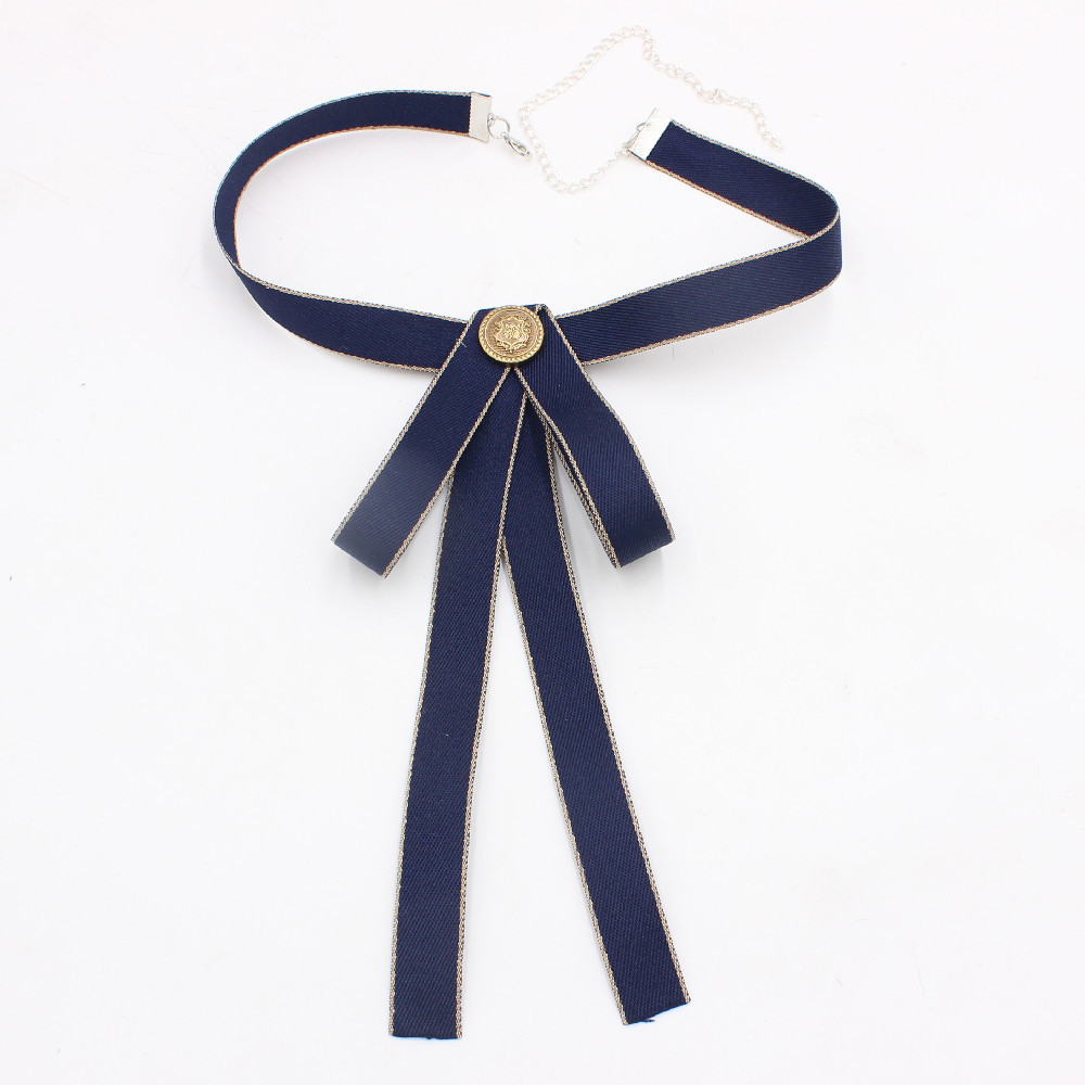 [Star Cat] Black College Style Bow Tie Female Ribbon Retro Accessories Trend Collar Flower Factory Spot TS181
