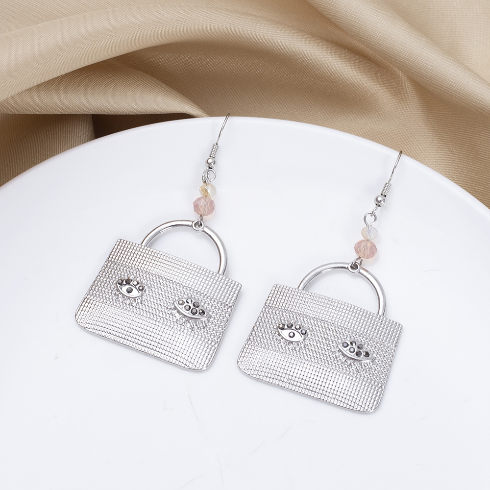 1 Pair Casual Simple Style Bag Alloy Drop Earrings display picture 12