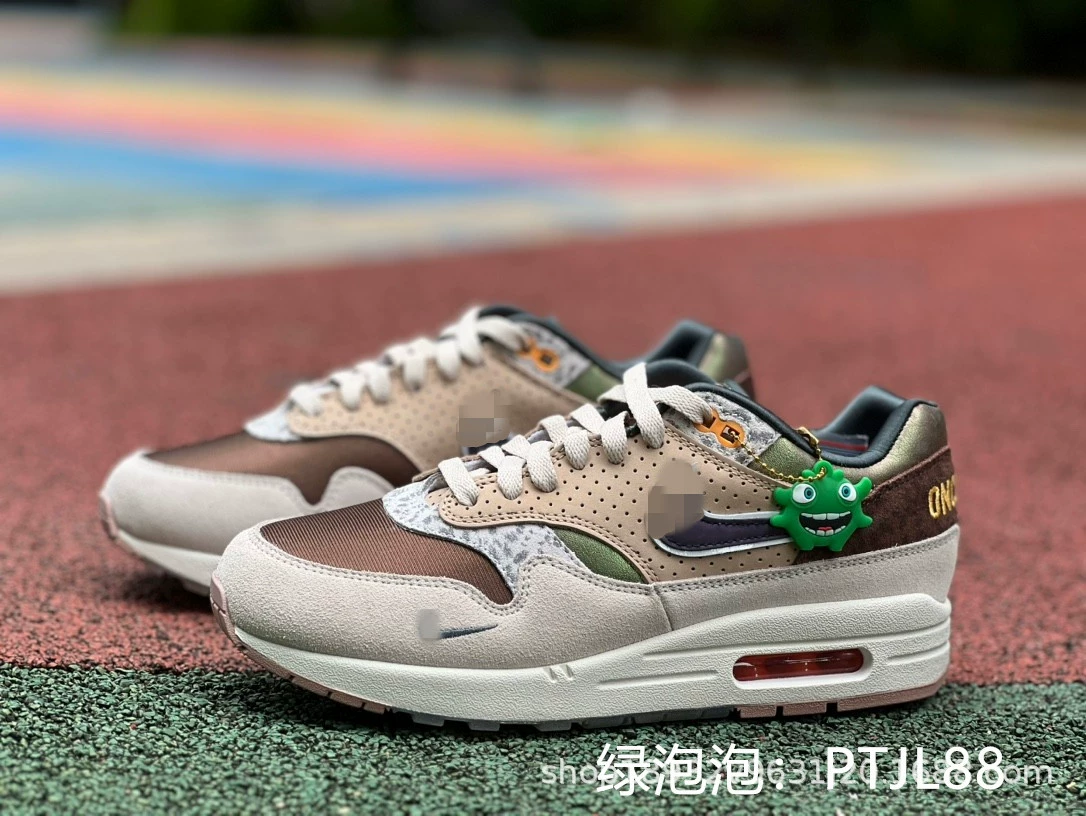 Оригинальная обувь, чистая оригинальная версия Travis Scott Air Max 1 Saturn Gold, ретро-барб, износостойкая, мужская