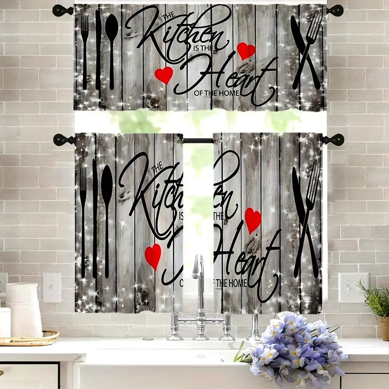 Cross-Border Amazon Temu Hot Selling Kitchen, Coffee Shop, Western Restaurant, Dust-Proof and Blackout Curtains and Window Curtains, Pictures Available