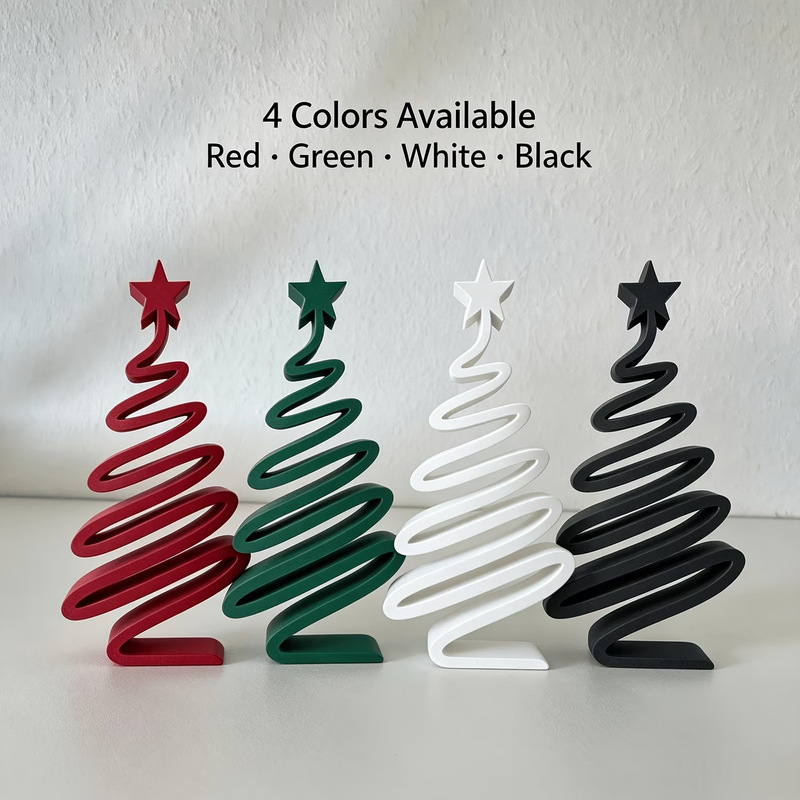 Cross-border bestseller 3D printed minimalist Christmas tree art ornament for indoor home decoration, simple small piece for hallway decoration