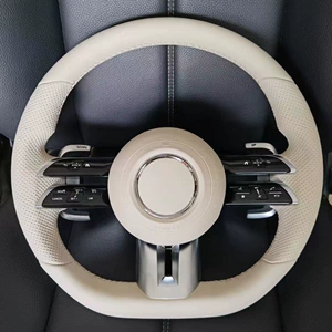 Mercedes-Benz köhnədən yeni AMG sükan, ağ dəri, Dragonfly çoxfunksiyalı düymələr