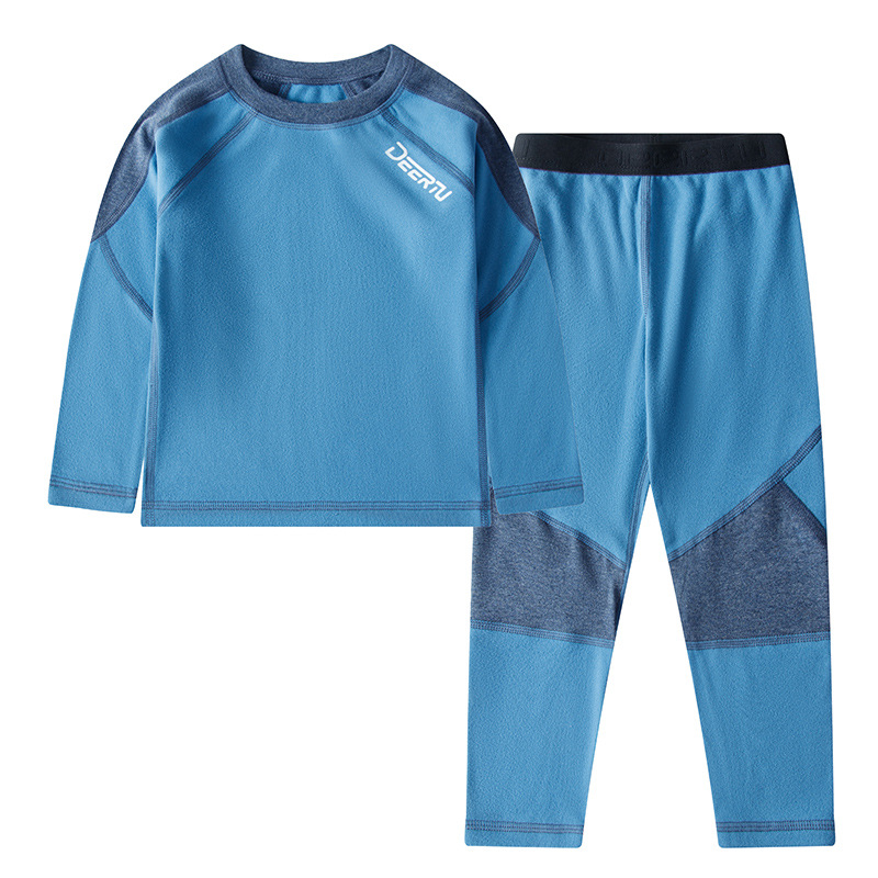 Children's antibacterial keep warm set, uniform, double-sided thermal underwear for men and women, for teenagers 4