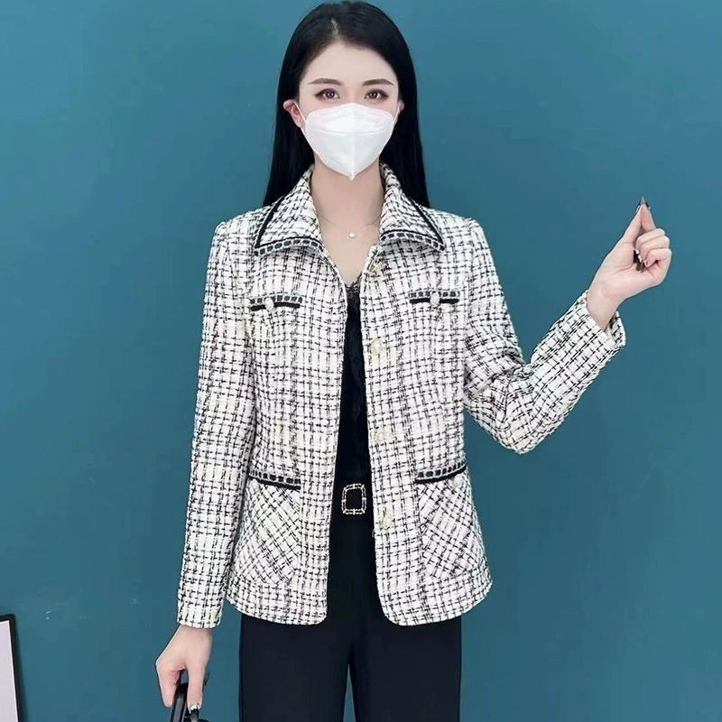 Весенне-осенняя короткая куртка, стиль Chanel, французский стиль, оверсайз, для подростков