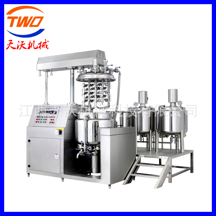 天沃食品化妆品制药液压升降真空均质乳化机双向搅拌乳化设备