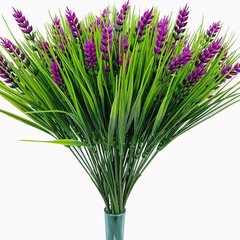 Cross-border new product: Lifelike 7-Head Spring Grass in Purple Lavender—Floral Bouquet & Potted Plant Decorations—Factory Direct Wholesale