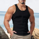 I-Shoulder New Men's Vest 2025 Summer Fashionable High-end American Style Sleeveless Knitted T-Shirt for Men