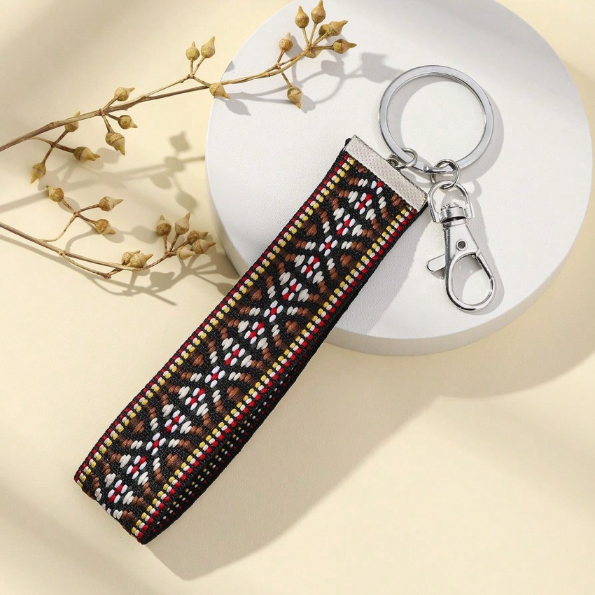 1 Piece Retro Ethnic Style Geometric Metal Knit Unisex Keychain display picture 12