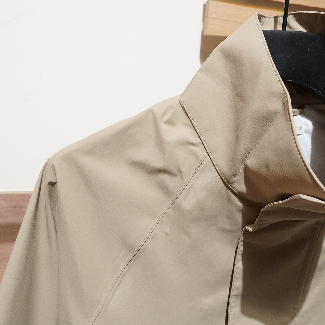 Original Men's Simple Stand Collar Windproof Waterproof Lightweight Parka Jacket Coat_voghion.com