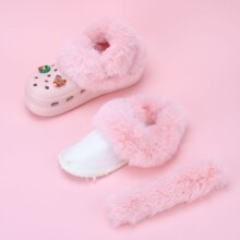 洞洞鞋内胆加绒加厚毛毛棉鞋套适配可水洗保暖绒泡芙雪屋男女冬季