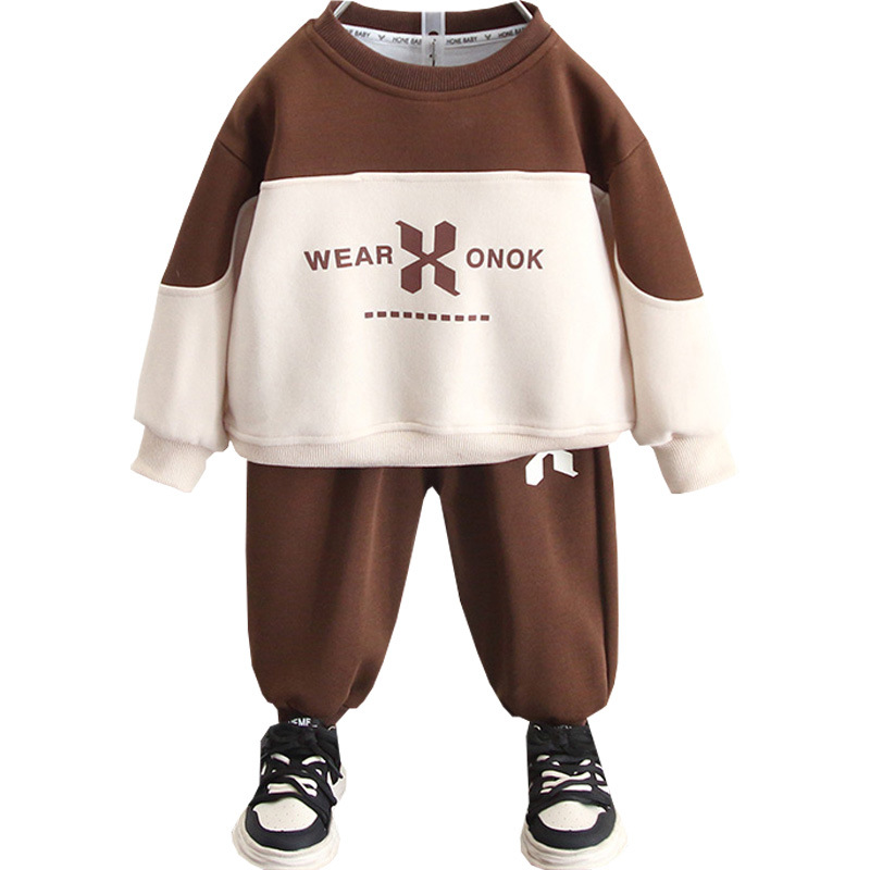 6111 Traje de rufián para niños 2024 Primavera y otoño Nuevo estilo para niños Estilo occidental Ropa de otoño coreana Suéter deportivo para bebés de celebridades de Internet