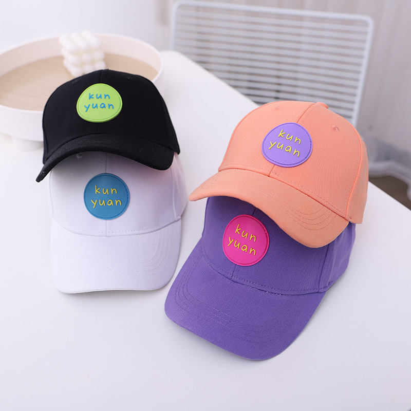 儿童帽子春夏新款棒球帽字母圆标韩国版ins男女童休闲遮阳鸭舌帽