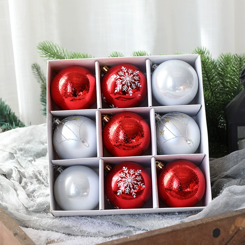 Painted gift box, pendant, Christmas atmospheric decorations, 8cm