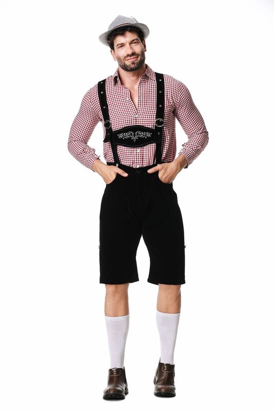外国貿易欧米の新型ドイツミュンヘンビール服男性上着帽子バックパンツ三点セットビール服|undefined