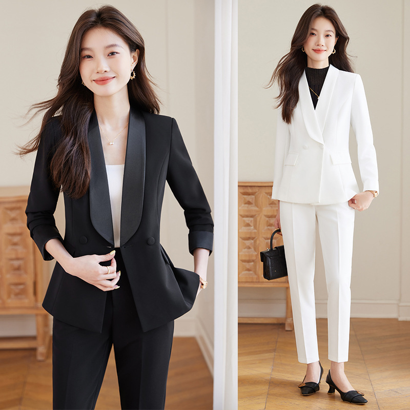 黑色西装套装女工作服2025新款秋季气质正装御姐风高级感职业西服|undefined
