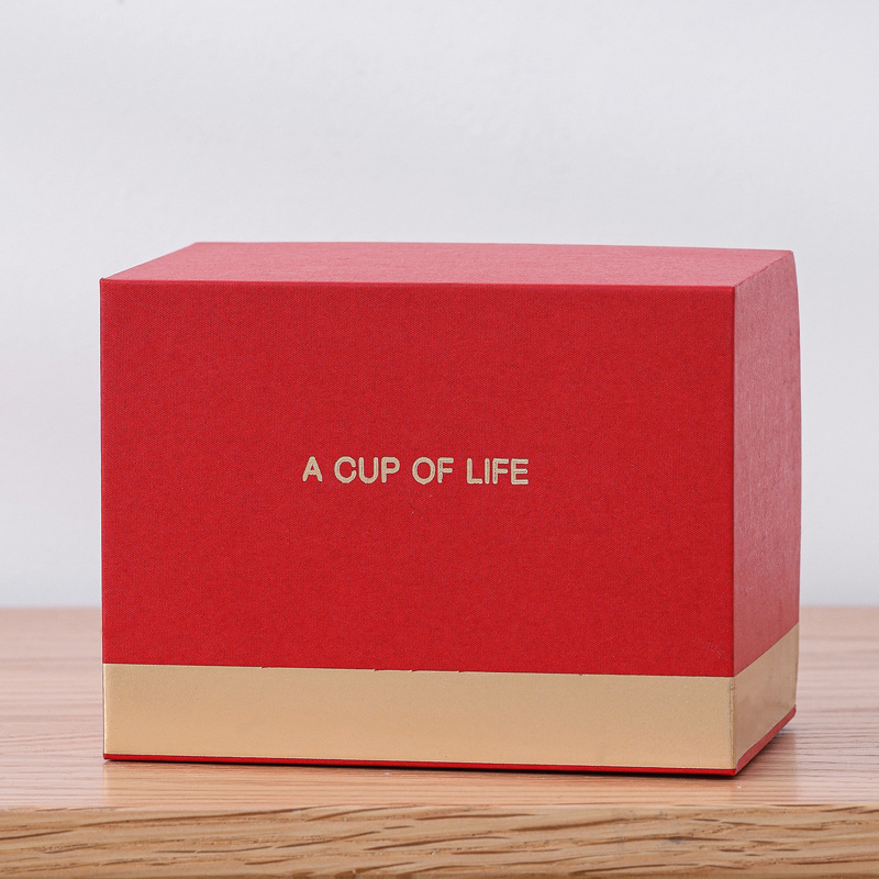 Taza simple embalaje de caja de regalo cajas de taza de cerámica embalaje de regalo cajas de regalo coloridas impresión LOGO
