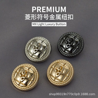 金属菱形音符复古纽扣圆形高档百搭大衣外套风衣西装扣子女装饰扣