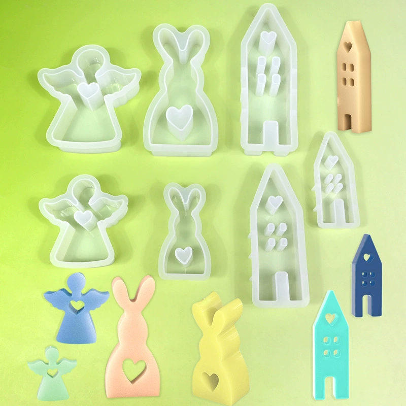 Small glue stick, rabbit, house, silicone mold, DIY