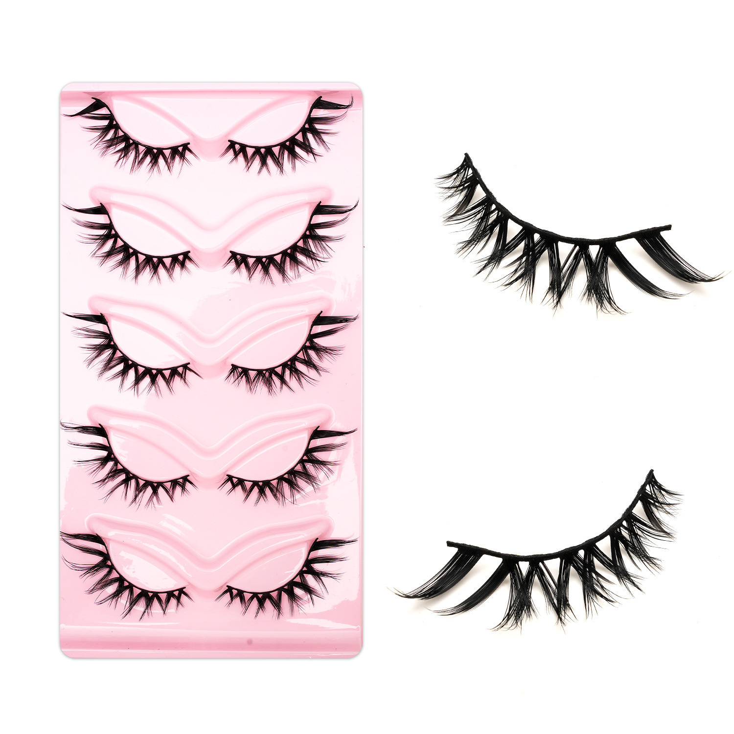 Europa y América ojo de gato zorro línea de ciegas falsas ciegas densas naturales una pieza de ojo negro ciegas al por mayor transfronterizas