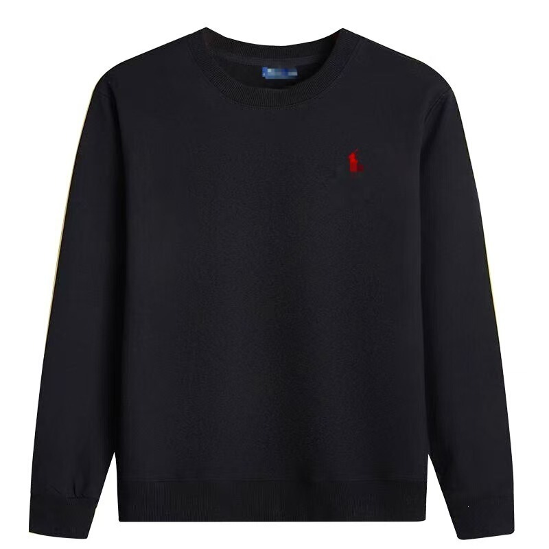 Ralph Lauren Cross-Border Pony Logo High-Quality Crewneck Sweatshirt Men's Pure Cotton Polo Base Shirt Trendy Brand Embroidered Men's Clothing