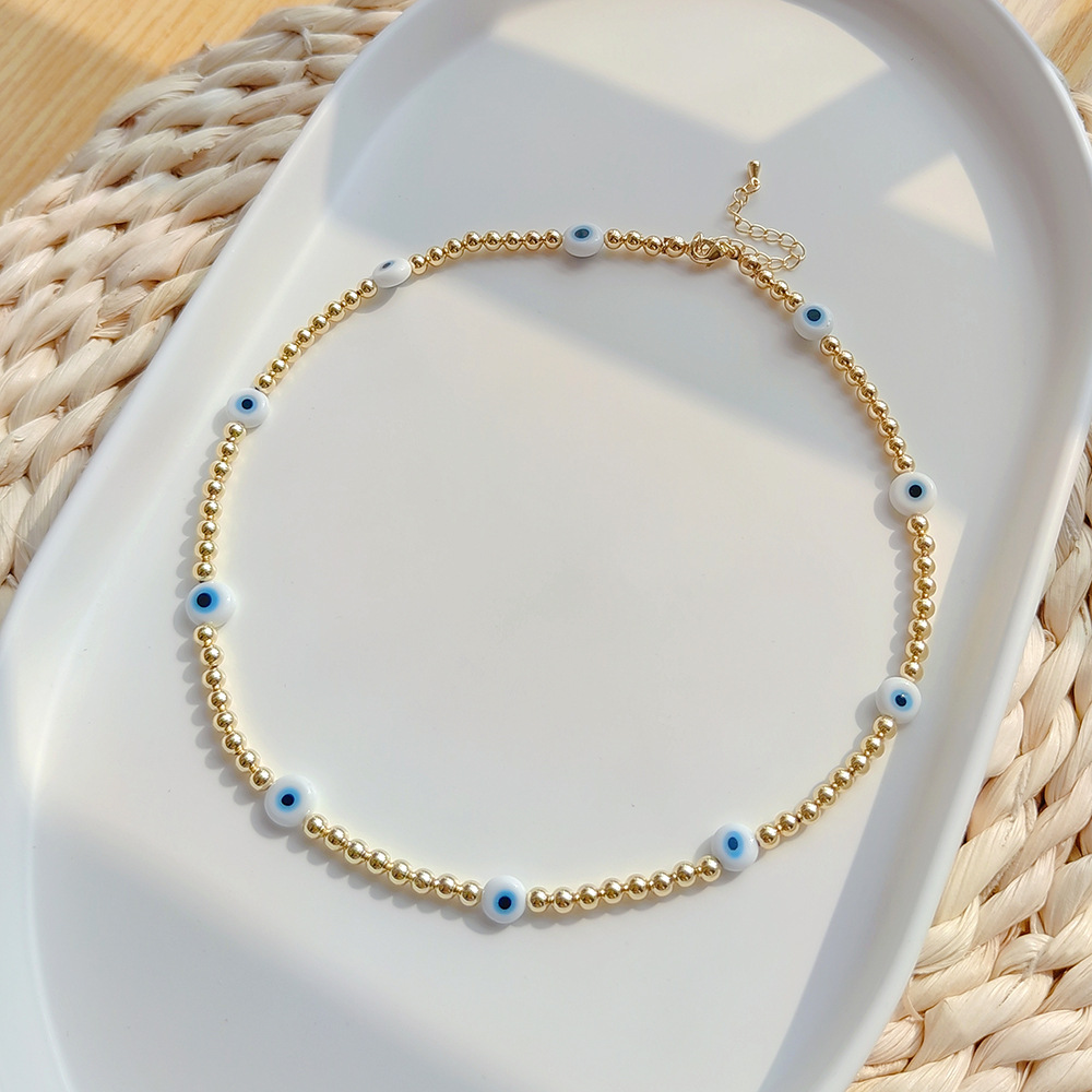 Fashion Eye Copper Knitting Necklace 1 Piece