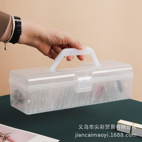 Portable PVC transparent dust bag earring jewelry storage bag anti-oxidation sealed bag necklace jewelry storage book
