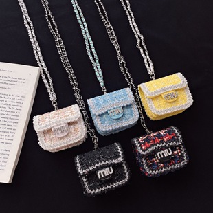 New Trendy Brand Mini Bag, Small Fragrant Woolen Bag, Suitable for Apple Bluetooth Wireless Headphone Bag AirPods Pro