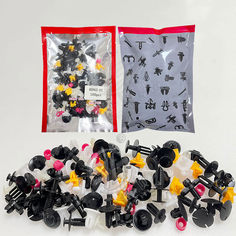 100 unids adecuado para Mercedes-Benz puerta panel Fender fijo clip de nylon auto-tapping tuerca de plástico clip de posicionamiento