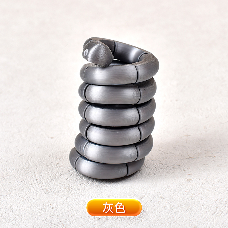 Venta caliente estilo transfronterizo 3d impresión juguete serpiente impresión decoración 3d impresión modelo de serpiente